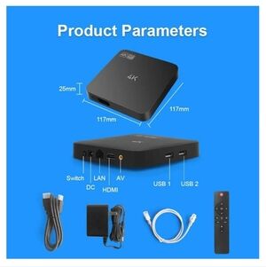 Lunzn 4K Digital Signage Media Player WiFi HDMI Remote YM05 Open Box